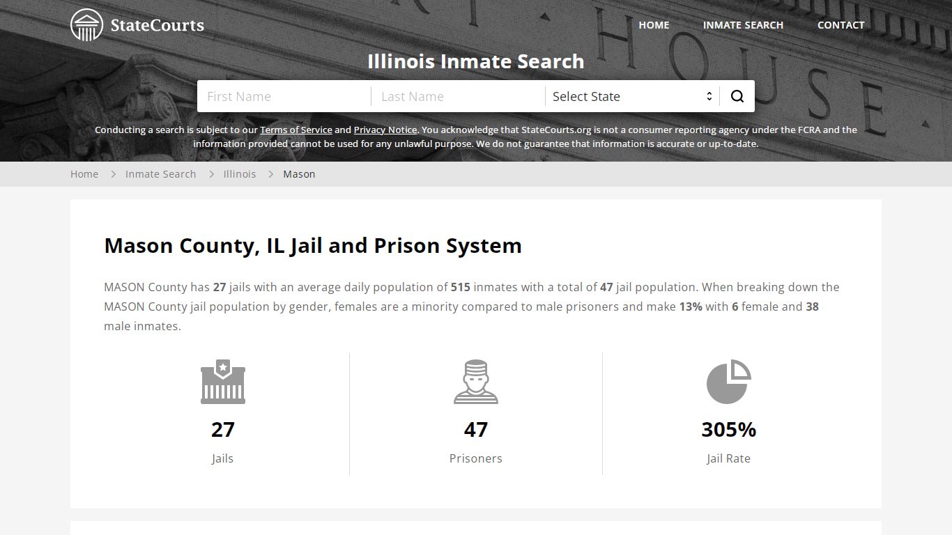 Mason County, IL Inmate Search - StateCourts