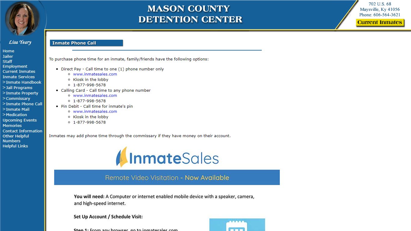 Mason County Detention Center - Inmate Phone Call